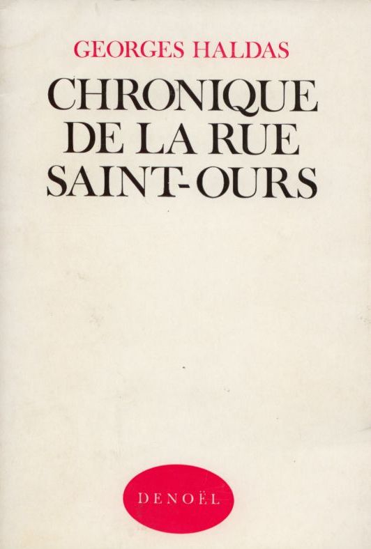 georges haldas chronique de la rue saint-ours